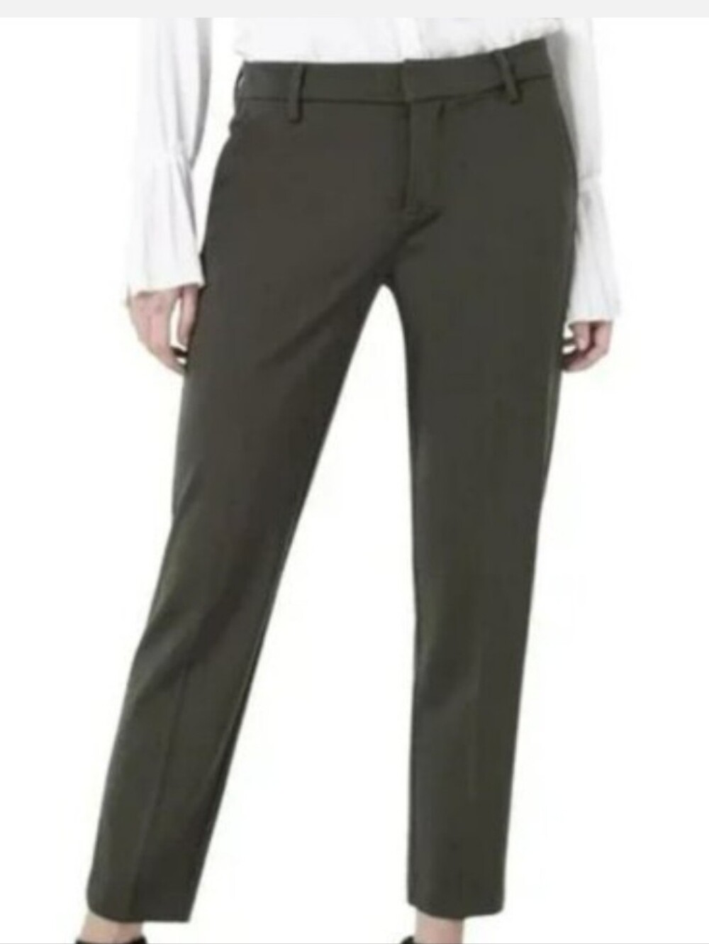 Liverpool Straight-Leg Trousers in Dark Gray